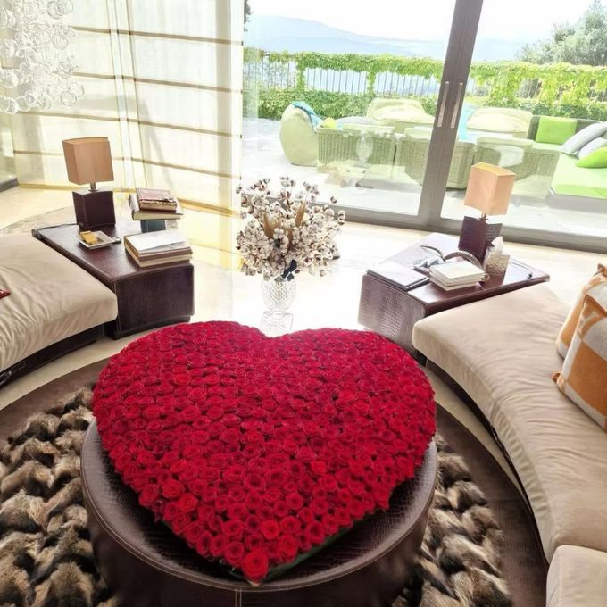 Roses for an anniversary on board
